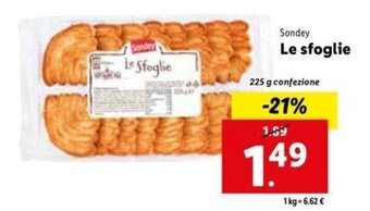 Lidl Sondey Le Sfoglie 225 g confezione offerta