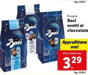 Lidl Perugina Baci Ovetti Al Cioccolato 150 g confezione offerta