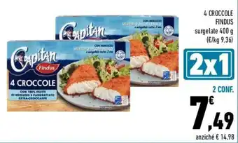 Conad Findus 4 Croccole surgelate 400 g offerta