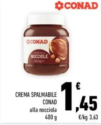 Conad Conad Crema Spalmabile alla nocciola 400 g offerta