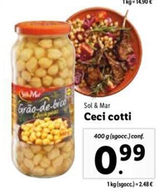Lidl Sol & Mar Ceci Cotti 400 g (sgocc. ) conf. offerta