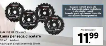 Lidl Parkside Performance Lama Per Sega Circolare offerta