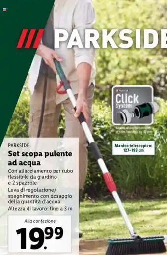 Lidl Parkside Set Scopa Pullente Ad Acqua offerta
