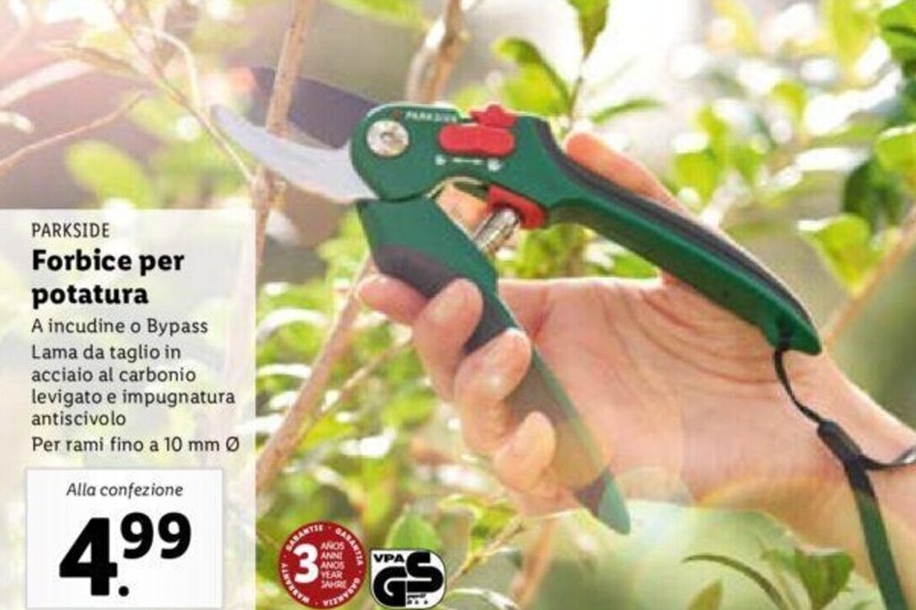 Offerta Parkside Forbice Per Potatura 10 mm Ø nel volantino di Lidl
