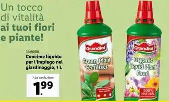 Lidl Grandiol Concime Liquido Per L'Impiego Nel Giardinaggio 1 L offerta