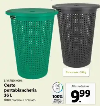 Lidl Livarno Home Cesto Portabiancheria 36 L offerta