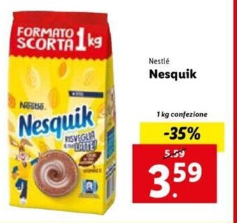 Lidl Nestlé Nesquik 1 kg confezione offerta
