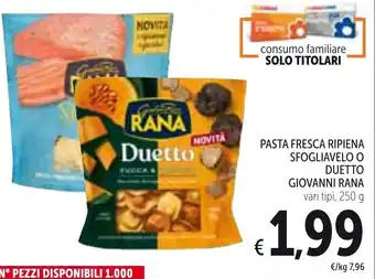 Spazio Conad Giovanni Rana Pasta Fresca Ripiena Sfogliavelo o Duetto Vari Tipi 250 g offerta