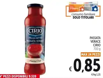 Spazio Conad Cirio Passata Verace 700 g offerta
