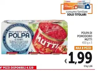 Spazio Conad Mutti Polpa di Pomodoro 400 g x 3 offerta