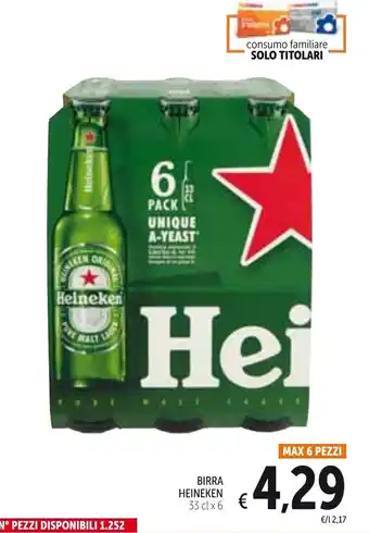 Spazio Conad Heineken Birra 33 cl x 6 offerta
