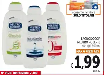 Spazio Conad Neutro Roberts Bagnodoccia Vari Tipi 600 ml offerta