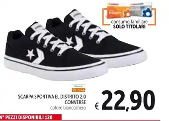 Spazio Conad Converse Scarpa Sportiva El Distrito 2.0 Colore Bianco/nero offerta