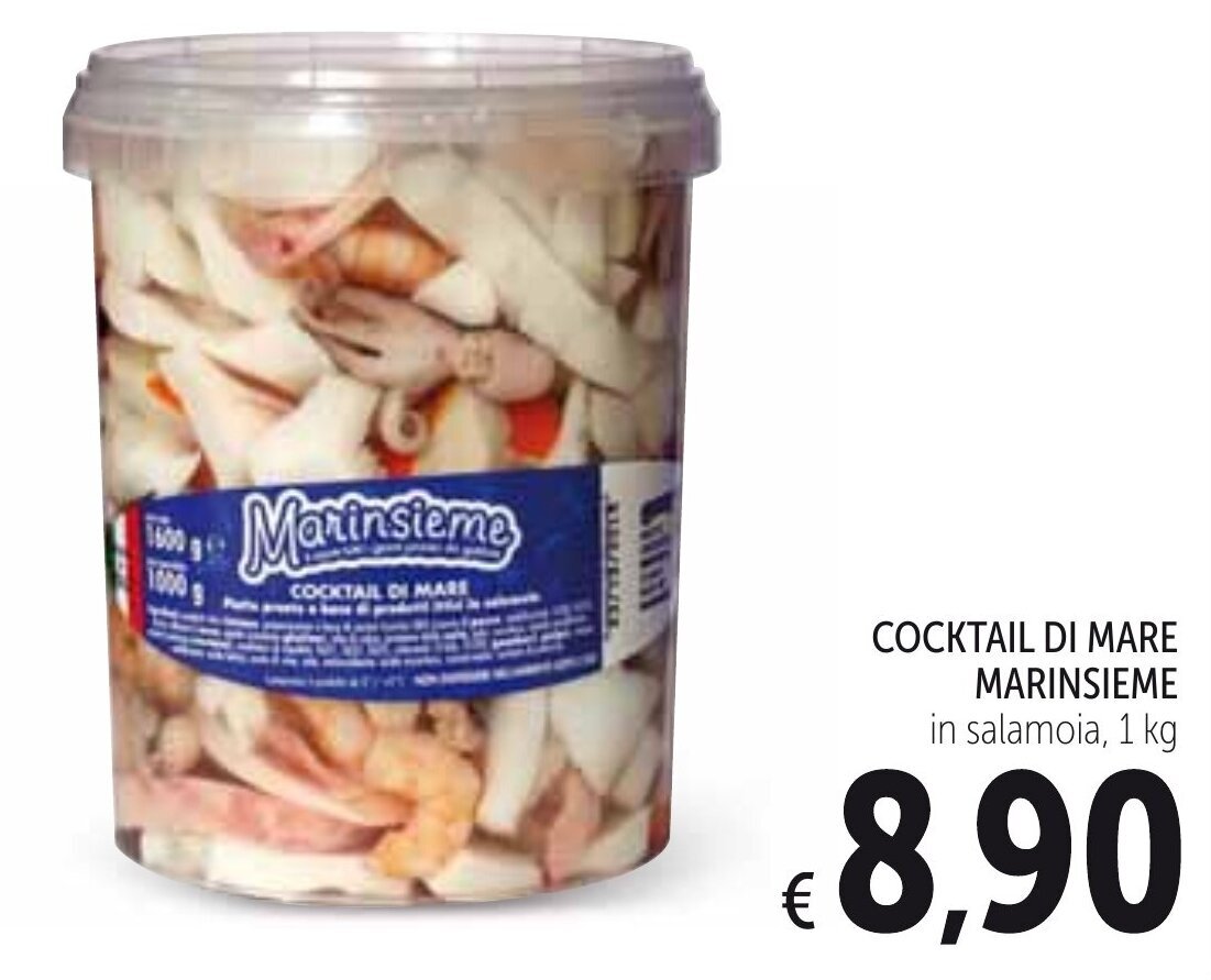 Marinsieme Cocktail di Mare In Salamoia 1 kg offerta di Spazio Conad