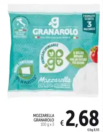 Spazio Conad Granarolo Mozzarella 100 g x 3 offerta