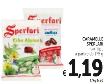 Spazio Conad Sperlari Caramelle Vari Tipi, A Partire da 175 g offerta