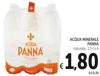 Spazio Conad Acqua Minerale Panna Naturale 1,5 l x 6 offerta