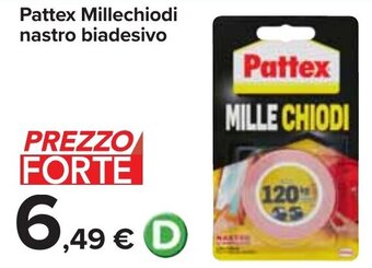 Carrefour Pattex Millechiodi nastro biadesivo offerta