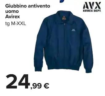 Carrefour Avirex Giubbino antivento tg M-XXL offerta