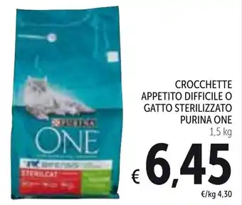 Spazio Conad Purina One Crocchette Appetito Difficile o Gatto Sterilizzato 1,5 kg offerta
