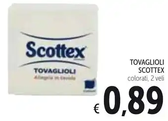Spazio Conad Scottex Tovaglioli Colorati 2 Veli offerta