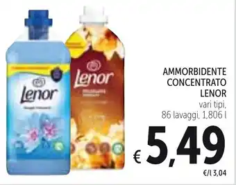 Spazio Conad Lenor Ammorbidente Concentrato Vari Tipi 86 Lavaggi, 1,806 l offerta