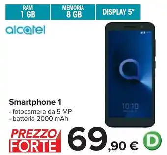 Carrefour Alcatel Smartphone 1 offerta