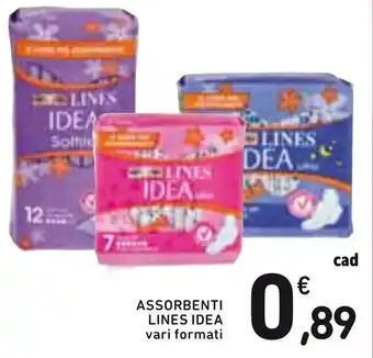 Spazio Conad Lines Idea Assorbenti Vari Formati offerta