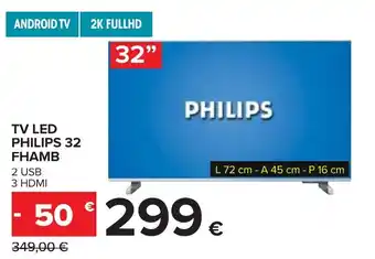 Carrefour Philips TV Led 32" PHAMB offerta