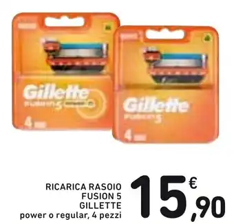 Spazio Conad Gillette Fusion 5 Ricarica Rasoio Power o Regular, 4 pezzi offerta