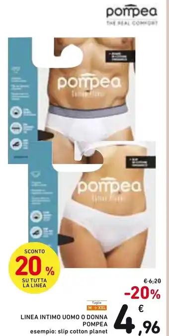 Spazio Conad Pompea Linea Intimo Uomo o Donna offerta