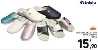 Spazio Conad In Blu Pantofola Sanitaria Uomo o Donna 36-46 offerta