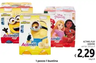 Spazio Conad Danone Actimel Play Vari Tipi 100 g x 4 offerta
