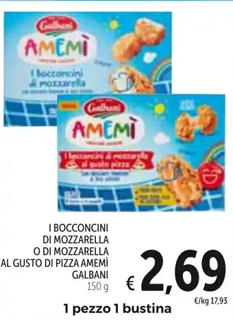 Spazio Conad Galbani I Bocconcini di Mozzarella o Di Mozzarella Al Gusto di Pizza Amemì 150 g offerta