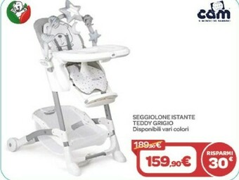 Bimbo Store Cam Seggiolone Teddy Grigio offerta