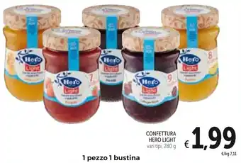 Spazio Conad Hero Light Confettura Vari Tipi 280 g offerta