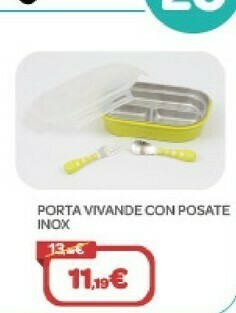 Bimbo Store Porta Vivande Con Posate Inox offerta