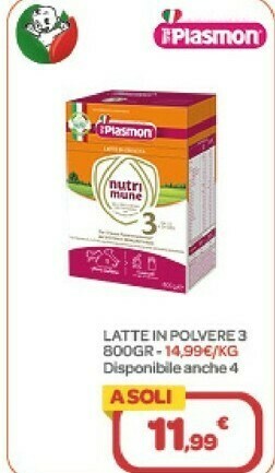 Bimbo Store Plasmon Latte In Polvere 3 offerta
