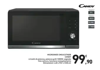 Spazio Conad Candy Microonde CMGA23TNDB offerta