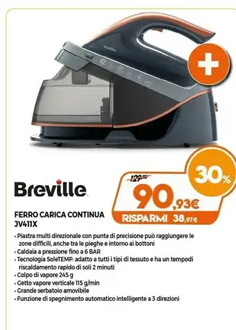 Expert Breville Ferro Carica Continua JV411X offerta