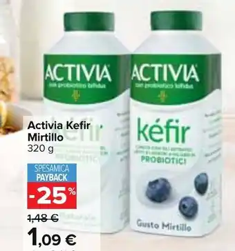 Carrefour Activia Kefir Mirtillo 320 g offerta