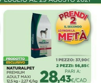 L´Isola dei Tesori Naturalpet Premium Adult Maxi offerta