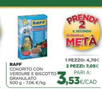 Raff Cokorito Con Verdure E Biscotto Granulato