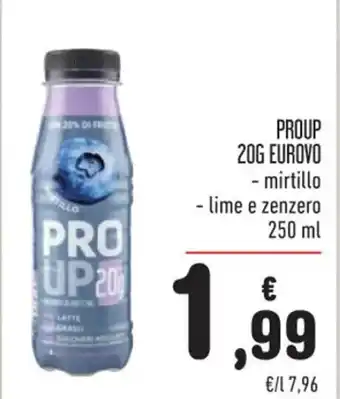 Spazio Conad Pro Up 20 g Eurovo mirtillo-lime e zenzero 250 ml offerta