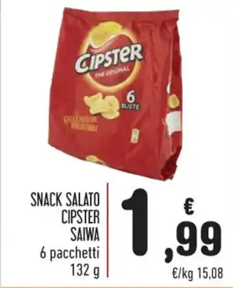 Spazio Conad Saiwa Snack Salato Cipster 6 Pacchetti 132 g offerta
