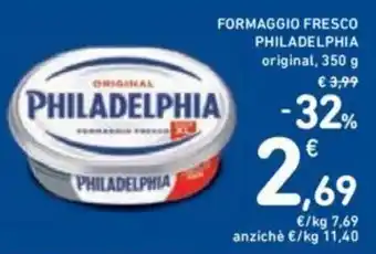 Conad Philadelphia formaggio fresco original 350 g offerta