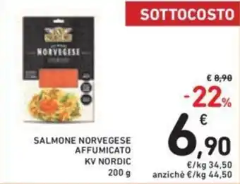 Conad KV Nordic Salmone Norvegese Affumicato 200 g offerta