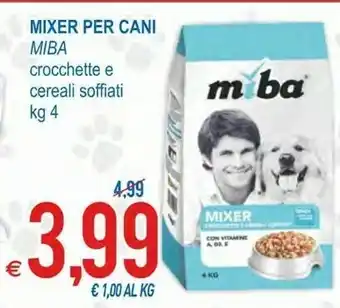 MD Discount Miba Mixer Per Cani Crocchette E Cereali Soffiati 4 Kg offerta