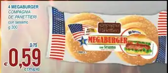 MD Discount 4 Megaburger Compagnia De Panettieri offerta