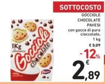 Conad Pavesi Gocciole Chocolate con gocce di puro 1 kg offerta